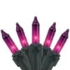 Northlight 50ct. Mini Christmas String Lights With Black Wire Purple -Michaels Shop D676208S 1