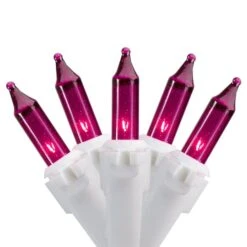 Northlight 50ct. Mini Christmas String Lights With White Wire Purple -Michaels Shop D676209S 1 1