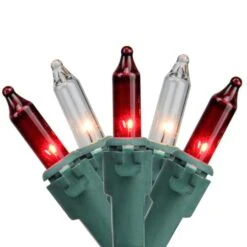 Northlight 100ct. Mini Christmas String Lights With Green Wire Red And Clear -Michaels Shop D676210S 1 1