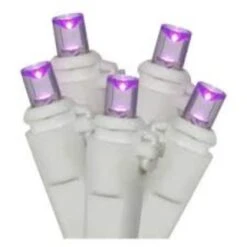 Northlight 50ct. LED Wide Angle Christmas String Lights With White Wire Purple -Michaels Shop D676223S 3