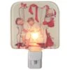 Northlight 6" Norman Rockwell 'Santa Looking At Two Sleeping Children' Glass Christmas Night Light -Michaels Shop D676231S 1