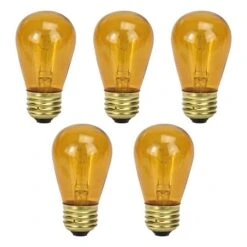 Northlight Transparent Incandescent S14 Replacement Christmas Bulbs, 25ct. Amber -Michaels Shop D676232S 15