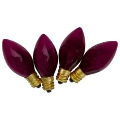 Northlight 4ct. Transparent Pink Twinkle C7 Replacement Christmas Bulbs -Michaels Shop D676240S 3