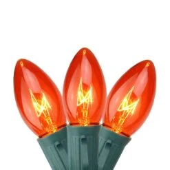 Northlight 25ct. C9 Christmas String Lights With Green Wire Orange -Michaels Shop D676253S 1 1