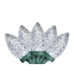 Northlight 100ct. Faceted LED C9 Christmas String Lights Pure White -Michaels Shop D676257S 1 1