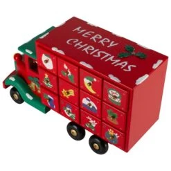 Northlight 14" Red Children Advent Calendar Storage Truck Christmas Décor -Michaels Shop D676277S 3