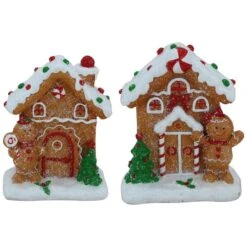 Northlight Gingerbread Houses With Gingerbread Boy & Girl Christmas Decoration Set -Michaels Shop D676301S 1 1