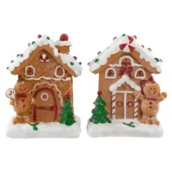 Northlight Gingerbread Houses With Gingerbread Boy & Girl Christmas Decoration Set -Michaels Shop D676301S 11