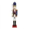 Northlight 48.25'' Blue And White Christmas Nutcracker Soldier With Sword Decoration -Michaels Shop D676330S 1