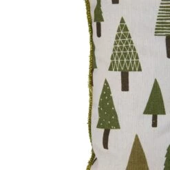 Northlight Forest Green Tree Print Rustic Woodland Decorative Christmas Throw Pillow -Michaels Shop D676332S 3