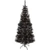 Northlight 6ft. Pre-Lit Black Tinsel Artificial Christmas Tree, Clear Lights -Michaels Shop D676628S 1