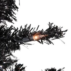 Northlight 6ft. Pre-Lit Black Tinsel Artificial Christmas Tree, Clear Lights -Michaels Shop D676628S 3