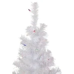 Northlight 4ft. Pre-Lit White Rockport Pine Artificial Christmas Tree, Multicolor Lights -Michaels Shop D676634S 5