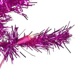 Northlight 6ft. Pre-Lit Pink Tinsel Artificial Christmas Tree, Clear Lights 10 Northlight 6ft. Pre-Lit Pink Tinsel Artificial Christmas Tree, Clear Lights -Michaels Shop D676636S 2