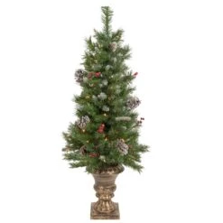 Northlight 5-Piece Pre-Lit Frosted Verona Berry Pine Artificial Christmas Entryway Set -Michaels Shop D676656S 3