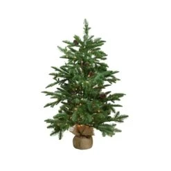 Northlight 3ft. Pre-Lit Viella Norway Spruce Artificial Christmas Tree In Burlap Base, Clear Lights -Michaels Shop D676657S 11