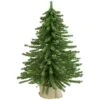 Northlight 2ft. Unlit Potted Downswept Mini Village Pine Medium Artificial Christmas Tree