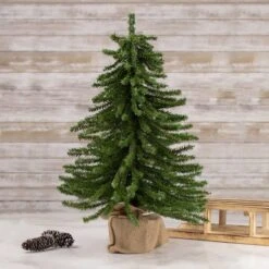 Northlight 2ft. Unlit Potted Downswept Mini Village Pine Medium Artificial Christmas Tree -Michaels Shop D676688S 2