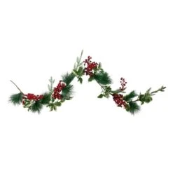 Northlight 5ft. Holly & Pine Springs Christmas Garland