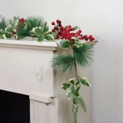 Northlight 5ft. Holly & Pine Springs Christmas Garland -Michaels Shop D676708S 2