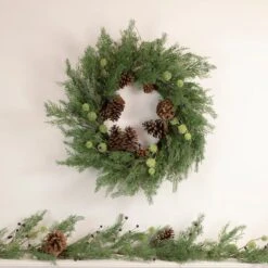 Northlight 5ft. Pine & Blueberry With Pinecones Christmas Garland -Michaels Shop D676710S 2
