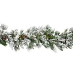 Northlight 9ft. Pre-Lit Flocked Mixed Rosemary Emerald Pine Christmas Garland -Michaels Shop D676714S 15