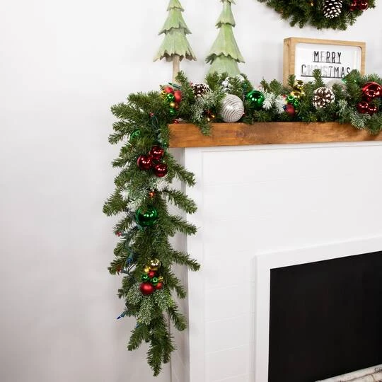 Northlight 9ft. Pre-Lit Canadian Pine Christmas Garland 11 Northlight 9ft. Pre-Lit Canadian Pine Christmas Garland - Image 9