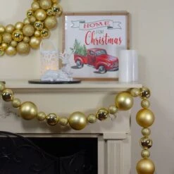 Northlight 6ft. Vegas Gold 3-Finish Shatterproof Ball Christmas Garland -Michaels Shop D676719S 2