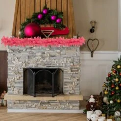 Northlight 9ft. Pre-Lit Pink Spruce Christmas Garland -Michaels Shop D676722S 13
