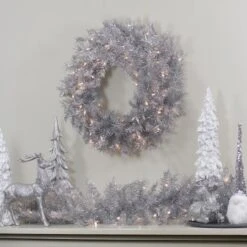 Northlight 9ft. Pre-Lit Silver Tinsel Christmas Garland -Michaels Shop D676724S 3