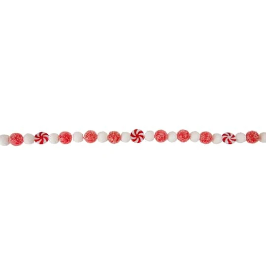 Northlight 4ft. Red & White Peppermint Candy Christmas Garland 3 Northlight 4ft. Red & White Peppermint Candy Christmas Garland