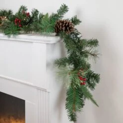 Northlight 6ft. Pre-Lit Decorated Pine Cone & Berries Christmas Garland -Michaels Shop D676728S 2