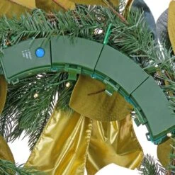 24'' LED Magnolia Mix Pine Wreath With Fabric Bow -Michaels Shop D677533S 14