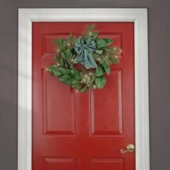 24'' LED Magnolia Mix Pine Wreath With Fabric Bow -Michaels Shop D677533S 2