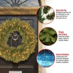 30" LED Norwood Fir Wreath -Michaels Shop D677555S 16