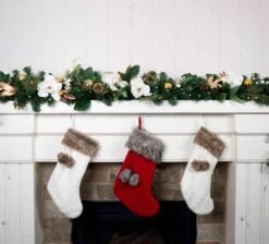 9ft. Pre-Lit Artificial White & Gold Magnolia Christmas Garland White Gold Magnolia -Michaels Shop D754392S 7