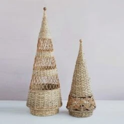 Hello Honey® 24" Natural Handwoven Wicker Decorative Cone Tree -Michaels Shop D758749S 2