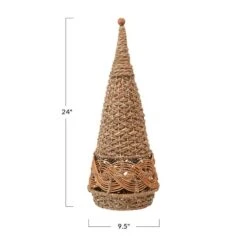 Hello Honey® 24" Natural Handwoven Wicker Decorative Cone Tree -Michaels Shop D758749S 3