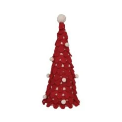 Hello Honey® 13" Red & White Wool Felt Tree With Pom Poms -Michaels Shop D758775S 1 1