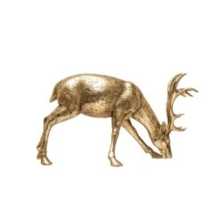 Hello Honey® 13" Decorative Gold Bowing Deer Figurine -Michaels Shop D758801S 1 1