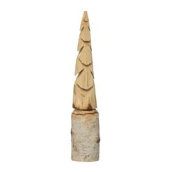 Hello Honey® 14" Hand-Carved Birch Wood Tree With Wood Base -Michaels Shop D758816S 1 1