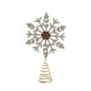 Hello Honey® 11" Metal, Glass & Acrylic Snowflake Tree Topper With Jewels