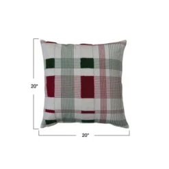 Hello Honey® Red & Green Plaid Pillow -Michaels Shop D758847S 3