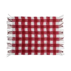 Hello Honey® Red & White Plaid Woven Acrylic Throw With Fringe -Michaels Shop D758850S 3