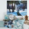 Designart Christmas Forest With River & Trees IIICanvas Wall Art -Michaels Shop M20023701 1