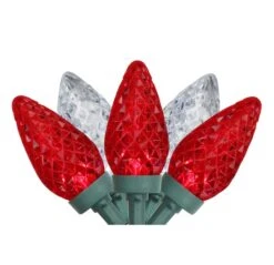 Northlight 100ct. Faceted LED C9 Christmas String Lights Pure White -Michaels Shop M20033838 1